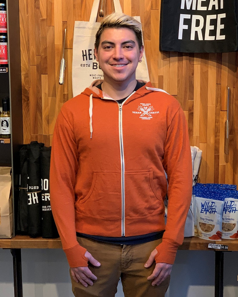 Vegan hoodie sale