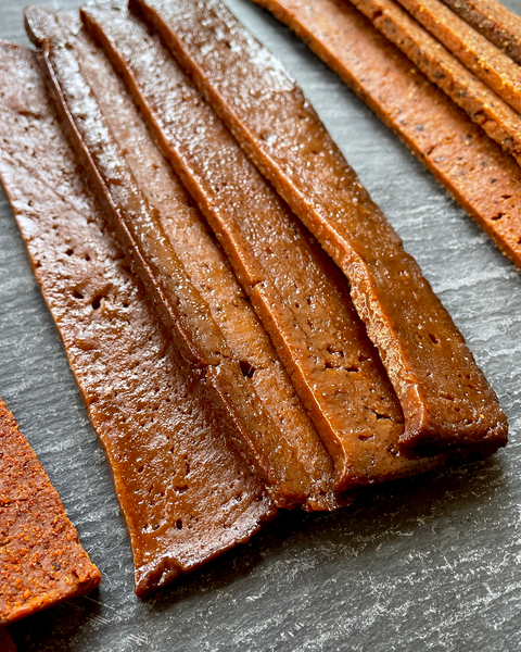 photo of vegan teriyaki jerky